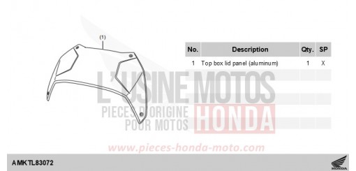 KIT,PANEL TOP BOX(AL) NSS750S de 2025